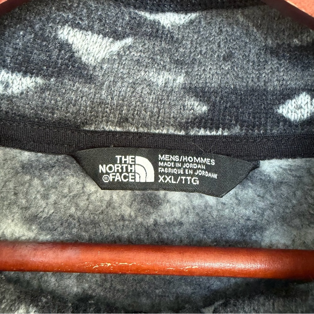 THE NORTH FACE GREY AZTEC PATTERN SWEATER 1/4 ZIP MENS XXL - Picture 4 of 4